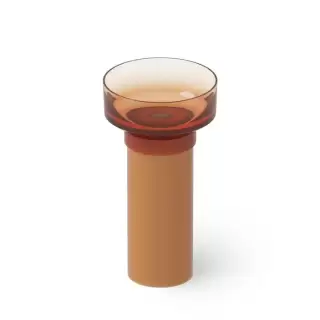 Dea Design Pedestal Basin Раковина 48х48х90см., напольная, без отв., Glasstech, прозрачная смола, цвет: Sunset R1