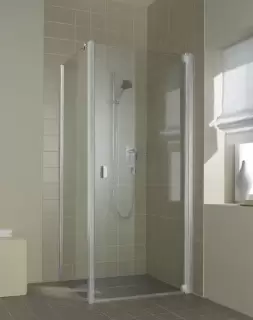 Kermi RAYA Душевой угол RA 80*90х200см., петли справа, глянцевое серебро