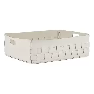Colombo Adj Корзинка Bottega 60x50хH20см., напольная, цвет: белый/панна котта