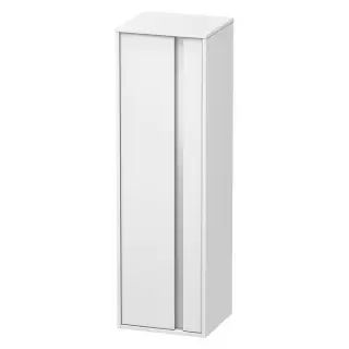 Duravit Ketho Шкаф высокий 40х36х132см, 1 дверка левая, 2 стекл полки, 1дерев полка, подвесной, цвет: белый матовый
