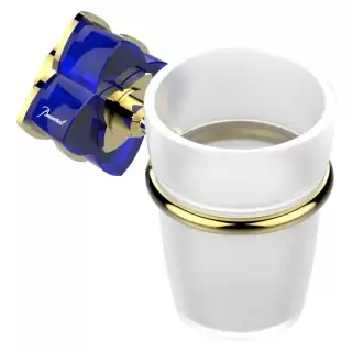 THG Pétale de cristal bleu Стакан, подвесной, цвет: золото/синий хрусталь