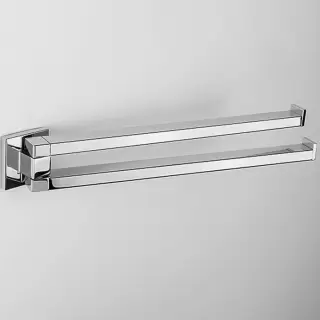 Colombo Basic Q Полотенцедержатель 33.4см, двойной поворотный, цвет: хром