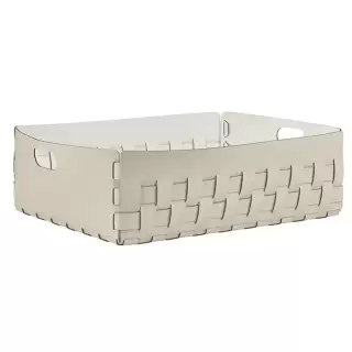 Colombo Adj Корзинка Bottega 60x50хH20см., напольная, цвет: панна котта/белый