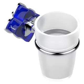 THG Pétale de cristal bleu Стакан, подвесной, цвет: хром/синий хрусталь