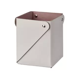 Colombo Adj Коробочка MIU, 7x7xH8 см , цвет: устричный/пепельная роза