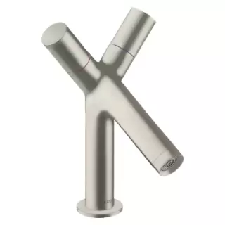 Axor Starck Cмеситель для раковины 80, на 1 отв., с донным клапаном, цвет: сталь