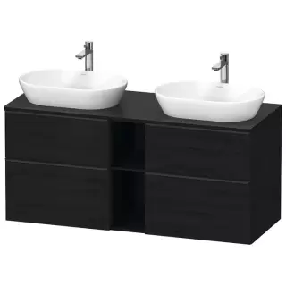 Duravit D-Neo Тумбочка подвесная 64.4x140x55 см, 2 раковины, 2 ящика, цвет: Black Oak