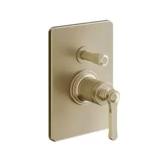 Gessi Venti20 Смеситель для душа, встраиваемый, с переключателем на 2 положения, внешняя часть, цвет: Warm Bronze Br. PVD