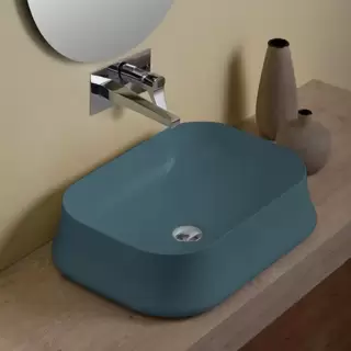 Simas Sharp Раковина 60х42см., накладная, без отв., без перелива, цвет: Navy matt