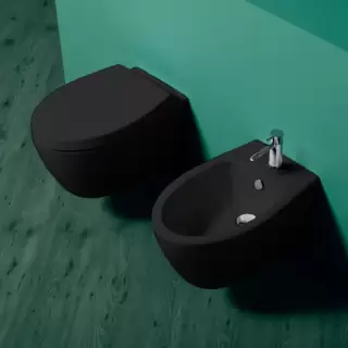 Simas Lft Spazio биде подвесное 52х35см с 1 отв. под смеситель, цвет: черный