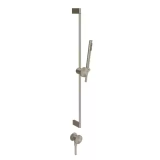 Gessi Origini Штанга в комплекте с душевой лейкой, шланг 1,50 м и вывод воды. в компл с отд вставкой, цвет: Finox Brushed Nickel