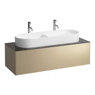 Laufen Sonar Тубма под раковину, 117.5х45.5х34см., 1 ящик, с отверстием в центре, совместим с раковинами-чашами 812348, 812349, цвет: золото/черный мрамор