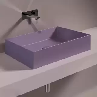 Simas Agile Раковина 60х40см., накладная, без перелива, без отв., цвет: Prugna matt