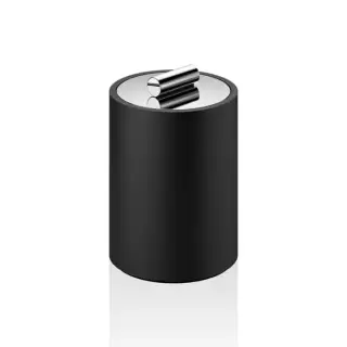 Decor Walther Black Stone DMD S Баночка универсальная 11x8см, с крышкой, цвет: черный матовый / хром