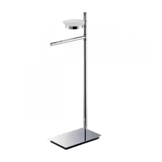 Colombo Square Стойка с аксессуарами, 68см, мыльница, полотенцедержатель, цвет: хром