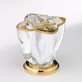 THGPetale De Cristal Clair Lisere Dore Вентиль смесителя для раковины, цвет: полированное золото