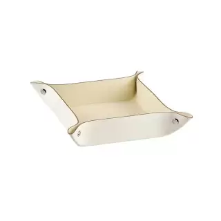 ADJ Мелочница, 14x14xH5 см., цвет: белый/панна котта