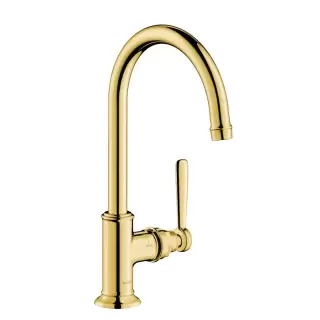 Axor Montreux Смеситель для раковины, на 1 отв., излив 175мм, без донного клапана, цвет: полированное золото