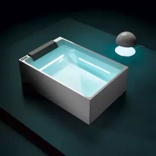 Gruppo Treesse Soul Ванна180x120x60h см.с гидро и аэро/м эл. упр-е и дренаж, дезинфекция, 18 форсунок, подушка, установка к стене, 560л, цвет: белый