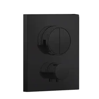 Almar Core Смеситель для душа, встраиваемый, термостатический, с кнопочным управлением для 2-х потребителей, цвет: черный матовый