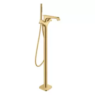 Axor Citterio E Смеситель для ванны, напольный, термостатический, с ручным душем, цвет: Шлифованное золото