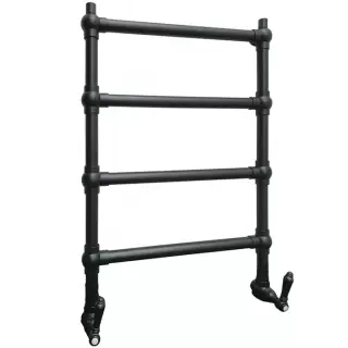 Nicolazzi El Capitan Полотенцесушитель 55(70)х80.3см., водяной, цвет: черный матовый