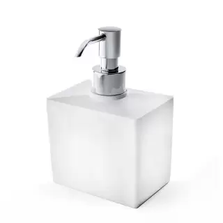 3SC Mood White Дозатор настольный, цвет: белый матовый/хром