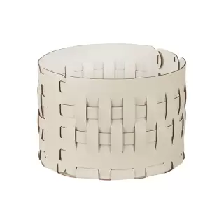 ADJ Корзина Bottega, D20xH12 см., цвет: панна котта/белый