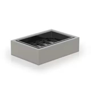 Decor Walther Brownie STS Мыльница настольная, искусственная кожа, цвет: тауп/черный