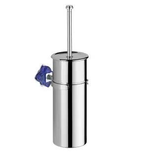 THG Pétale de cristal bleu Ёршик для туалета, подвесной, цвет: хром/синий хрусталь