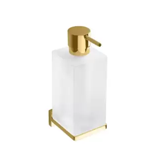 Colombo Look Дозатор для жидкого мыла подвесной, цвет: PVD золото матовое/матовое стекло