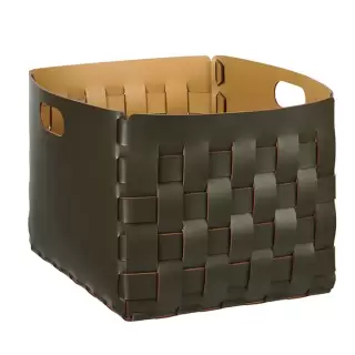 ADJ Корзинка Bottega, 35x40xH30 см., цвет: оливковый/горчичный