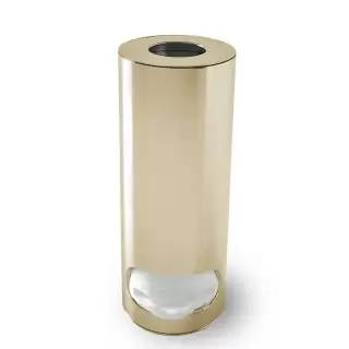 3SC Metal Tonda Контейнер для ватных дисков, настольный, цвет: золото 24к. Lucido