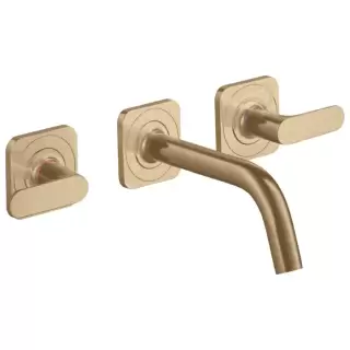 Axor Citterio M Смеситель для раковины, встраиваемый, излив: 16.6см., цвет: шлифованная бронза