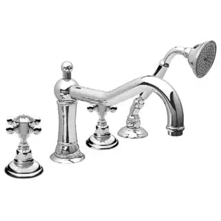 Nicolazzi Half Dome Crystal Смеситель на борт ванны с душем на 4 отверствия, излив: 246 мм, цвет: хром