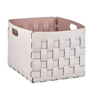 ADJ Корзинка Bottega, 35x40xH30 см., цвет: устричный/пепельная роза