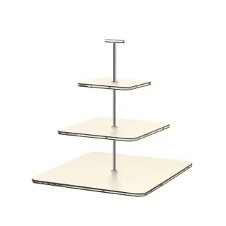 ADJ Сервировочная стойка 30x30xH35см., ручка "Т", цвет: панна котта/фурнитура хром