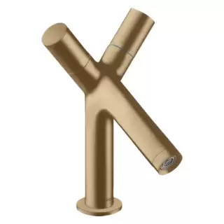 Axor Starck Cмеситель для раковины 80, на 1 отв., с донным клапаном, цвет: шлифованная бронза