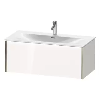 Duravit XViu Тумба подвесная 610x800x480мм, с раковиной, 1 ящик, цвет: белый глянцевый/champagne matt