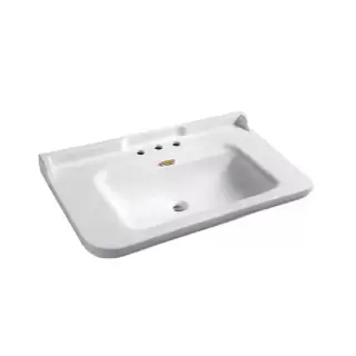 Kerasan Waldorf Раковина 100х55 см, 3 отв., керамическая, цвет: белый/золото