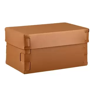 Colombo Adj Коробка Snob 25x15хH13.5см., настольная, цвет: коньяк/бордо