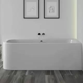 Knief Pure Left Ванна акриловая в правый угол 180х80х60см., щелевой перелив, цвет белый глянцевый