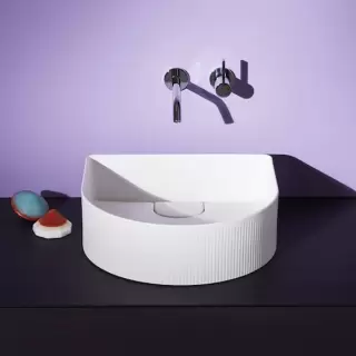 Laufen Sonar Раковина 41x36.5х13см., накладная, без отв., без перелива, с текстурой, цвет: белый глянцевый