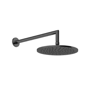 GESSI Верхний душ &Oslash;250 мм., с настенным держателем 348 мм., цвет Black Metal Brushed PVD