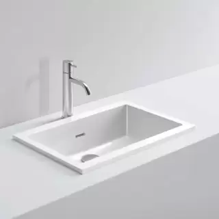 NOORTH milldue edition Раковина 52х35х15.2 см, без отв., цвет: белый