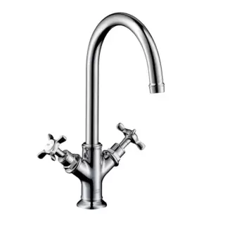 Axor Montreux Смеситель для раковины (2 ручки) с донным клапаном, цвет: хром