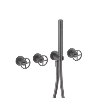 Fantini Fontane Bianche Встраиваемый смеситель для ванны, без излива, цвет: Matt Gun Metal PVD