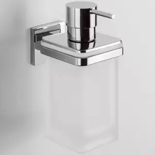 Colombo Basic Дозатор для жидкого мыла, подвесной, цвет: хром/матовое стекло