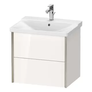 Duravit XViu Тумба подвесная 61x46.9x56.5см, с раковиной, 2 ящика, цвет: белый глянцевый/champagne matt