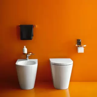 Laufen Kartell Биде напольное 56х37х43см с 1 отв. под смеситель, без боковых отв, цвет: белый